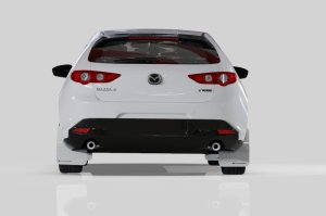 Mazda Mazda3 Mud Flap - Front + Rear - Rally Armor - UR Black with Red Logo - Black - `19-`25
